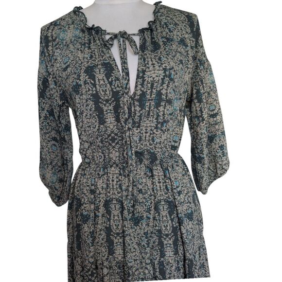 Anthropologie Ecote Tiered boho Botanical Maxi Dress Size S - Picture 6 of 12